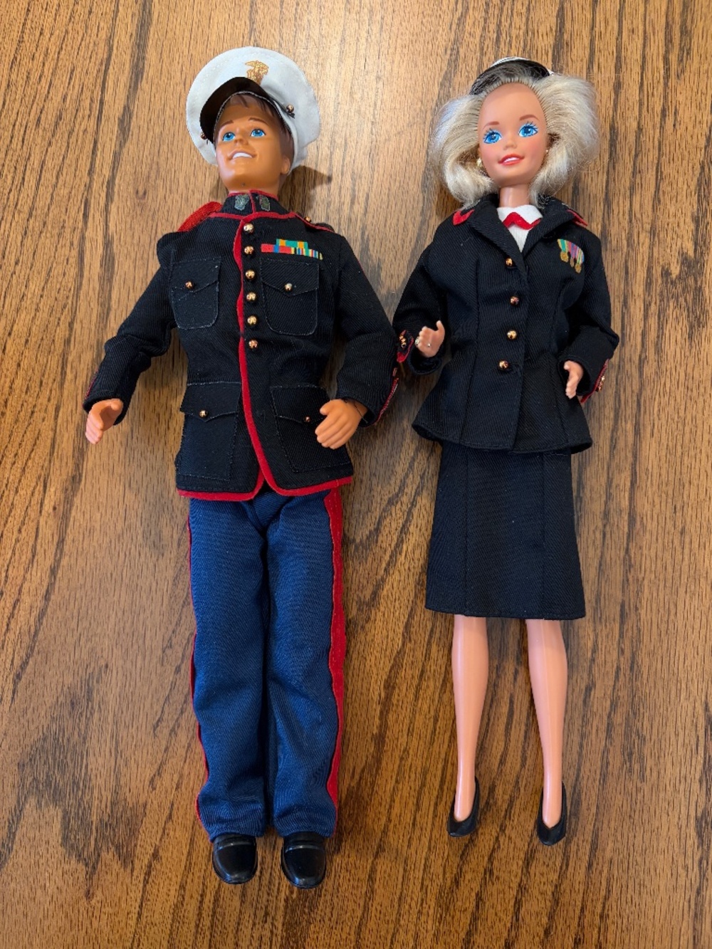 Vintage Stars & Stripes Marine Corp Barbie and Ken